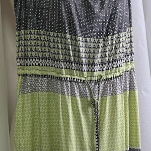 Chic Black and Green Patterned Jumpsuit